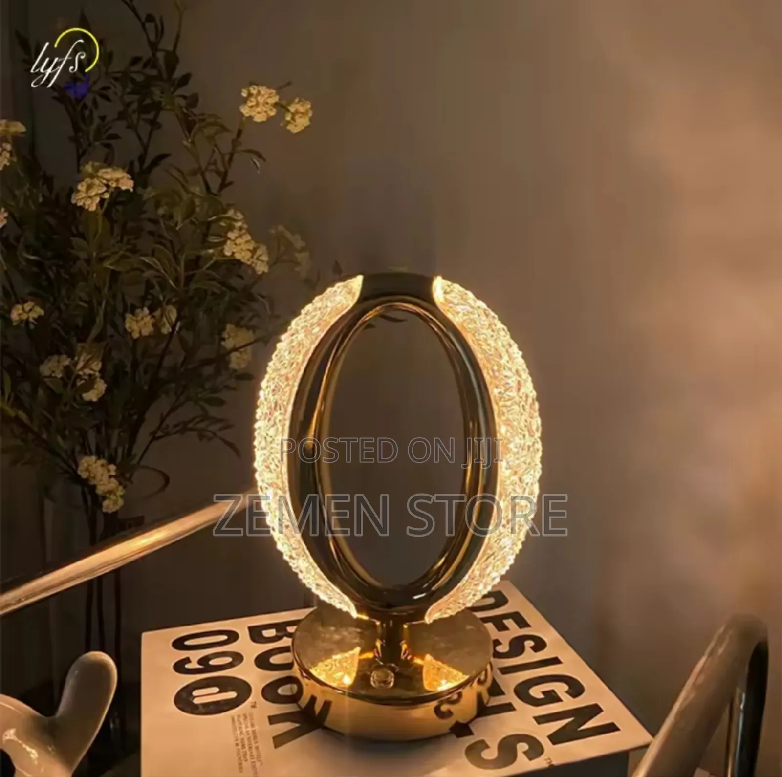 Crystal Table Lamp – Elegant, Rechargeable Color-Changing