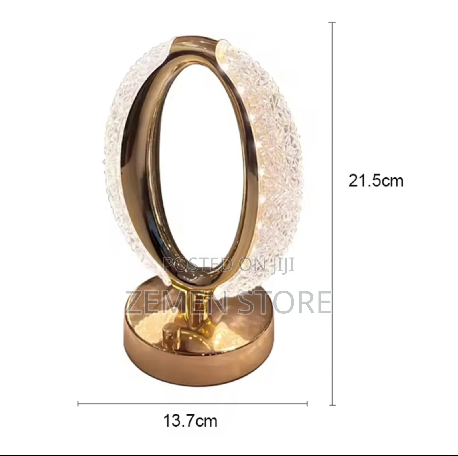 Crystal Table Lamp – Elegant, Rechargeable Color-Changing