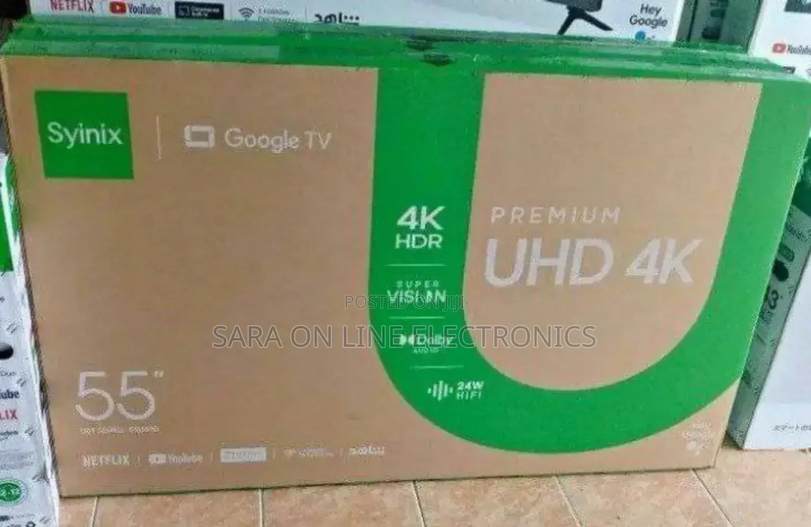 Syinix 55" Smart TV – Ultra HD, Android 13, Hi-Fi Sound