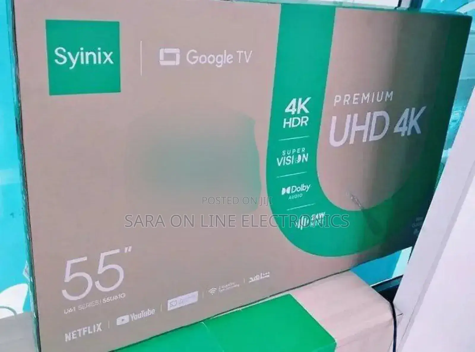 Syinix 55" Smart TV – Ultra HD, Android 13, Hi-Fi Sound