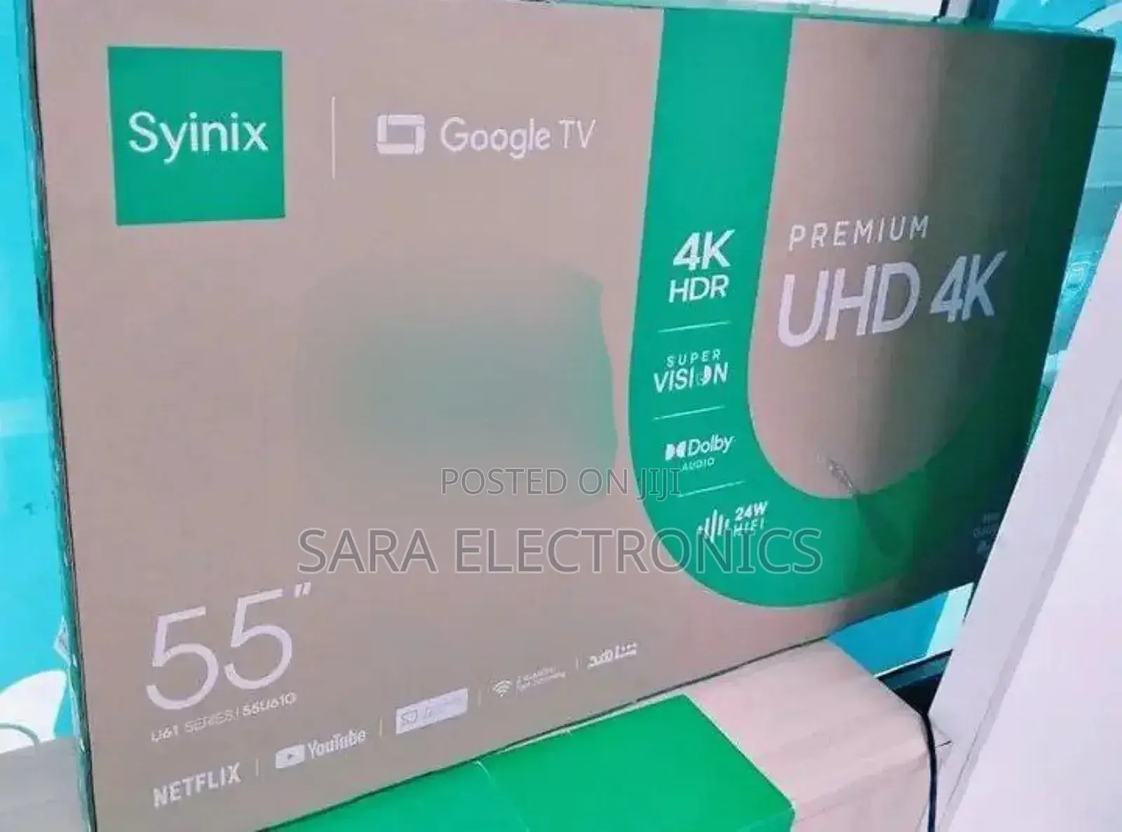 Syinix 55" Smart Tv – Ultra Hd, Android 13, Hi-Fi Sound