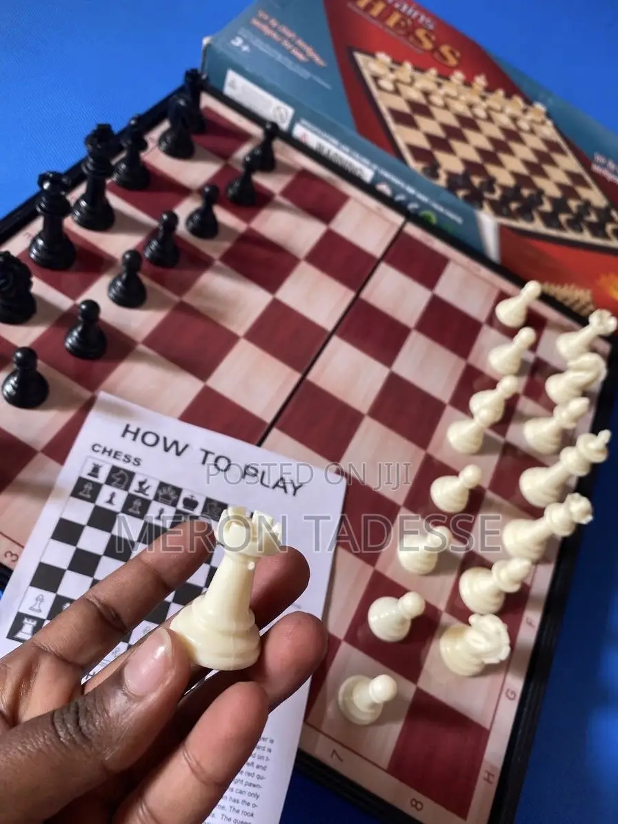 Magnetic Chessboard ማግኔቲክ ቼዝቦርድ •ታጣፊ •ለልጅ ለአዋቂ