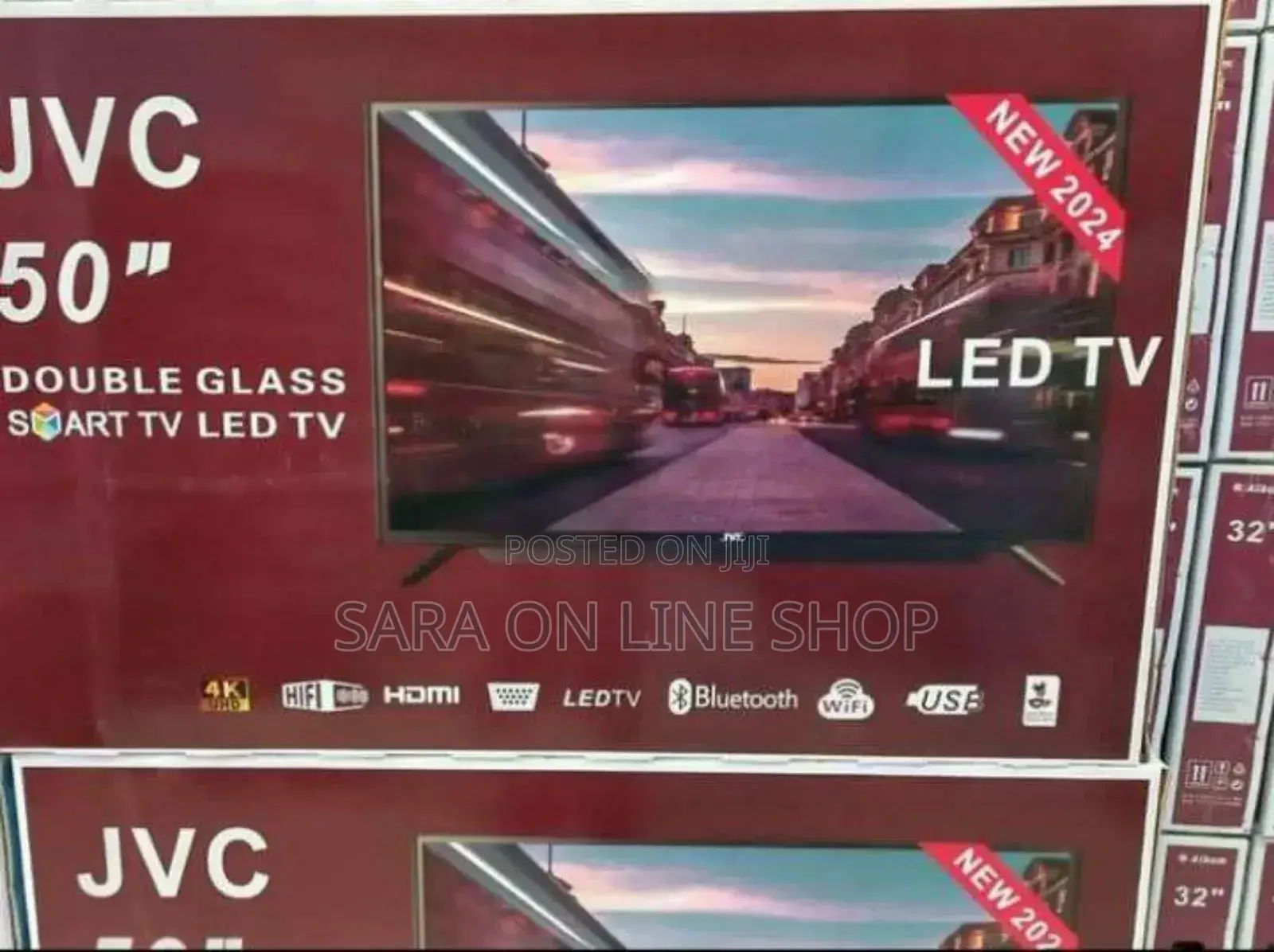 JVC 50" Smart LED TV – UHD, Android 14, 2024 Model
