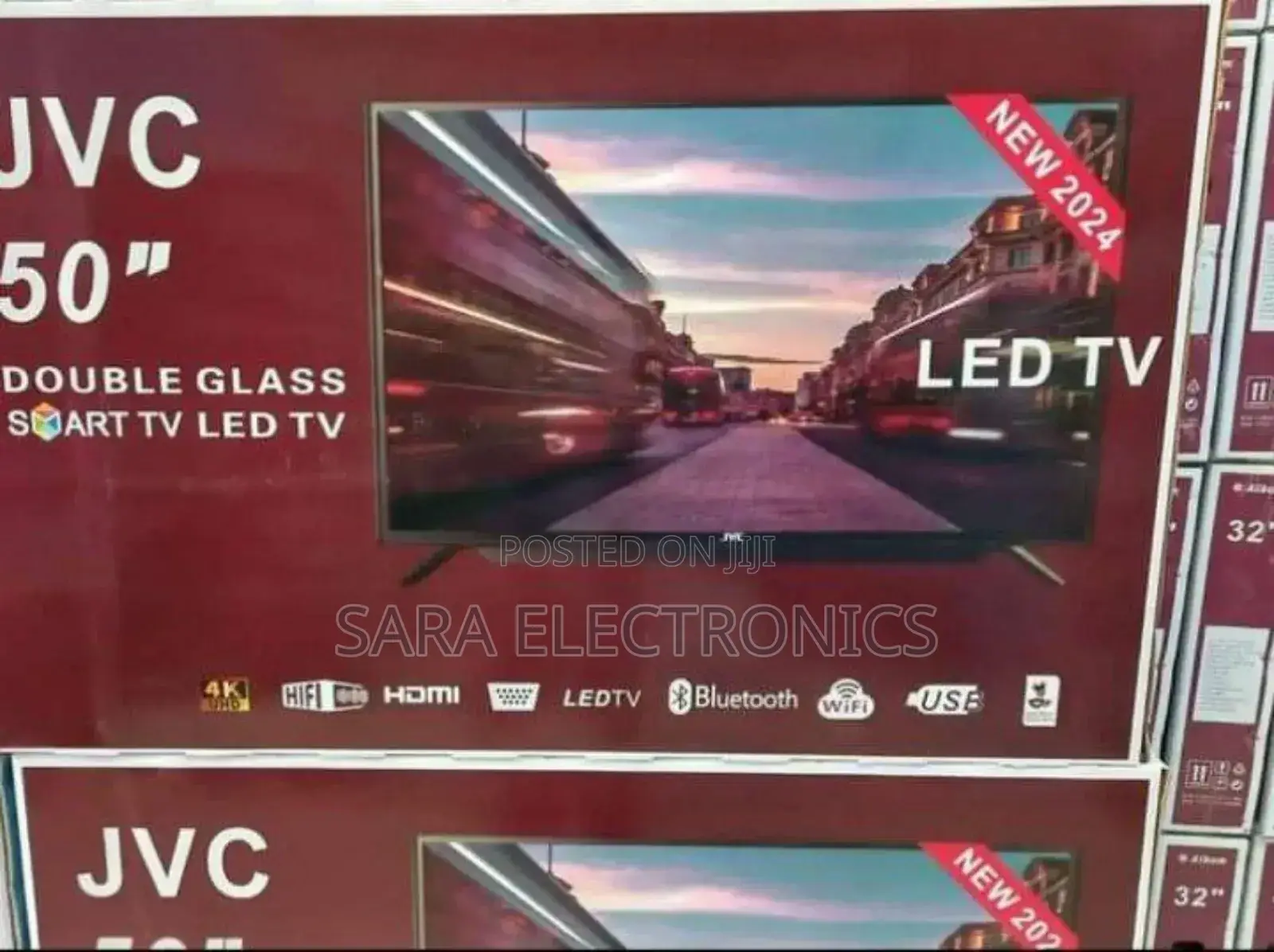 JVC 50" Smart LED TV – UHD, Android 14, 2024 Model