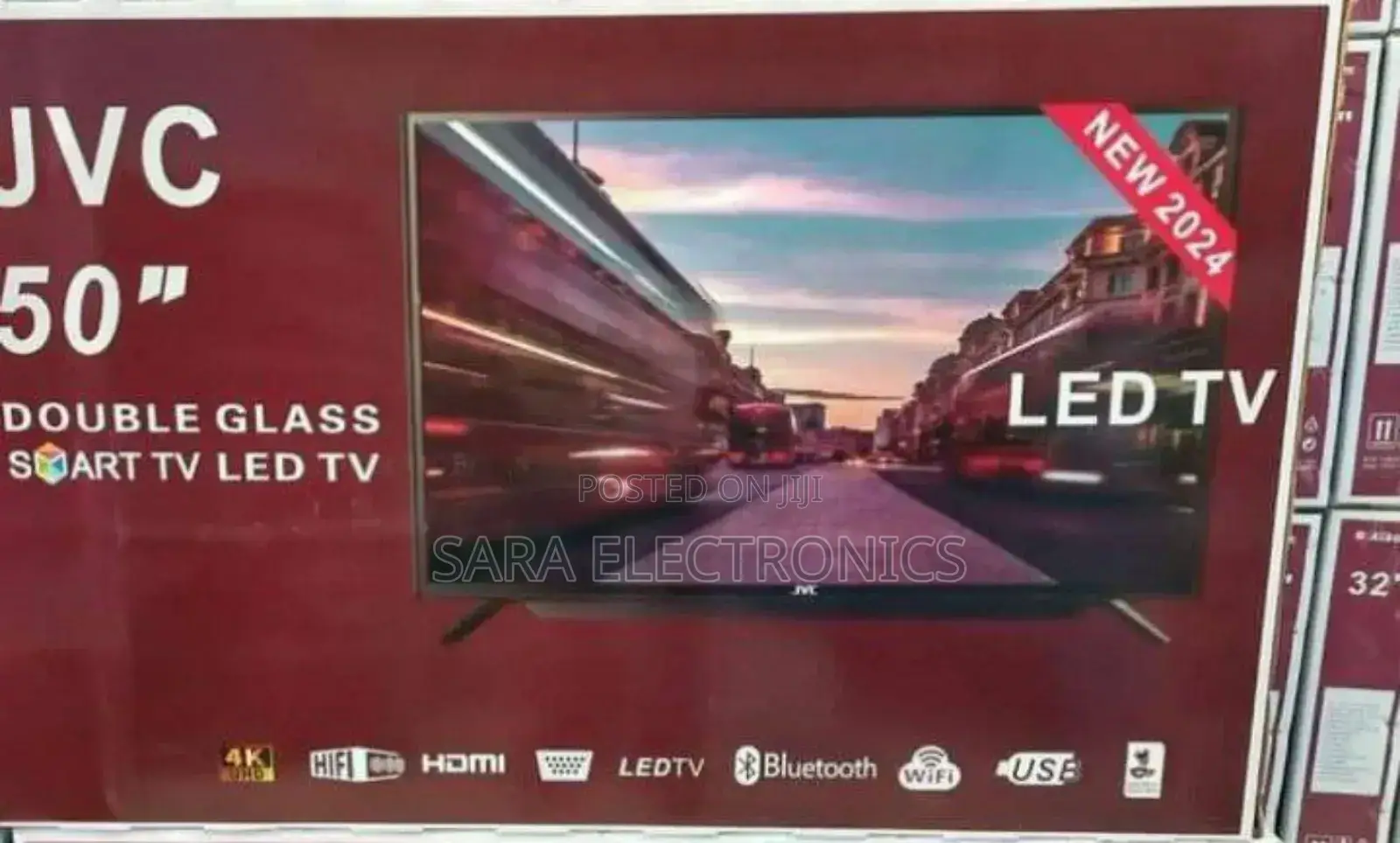 JVC 50" Smart LED TV – UHD, Android 14, 2024 Model