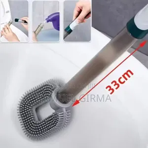 Wall-Mounted Toilet Cleaning Brush With Holder