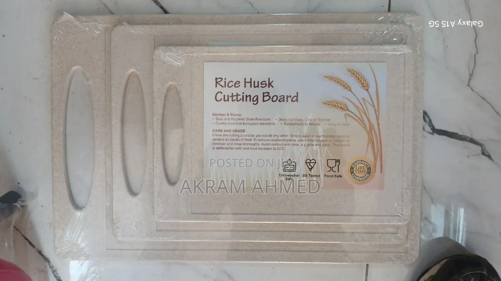 Rice Husk Cutting Board 3pcs