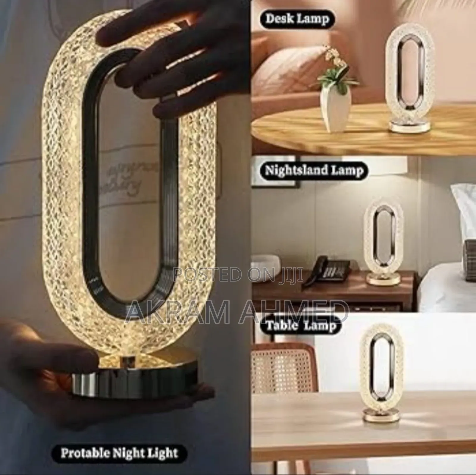 LED Crystal Table Lamp