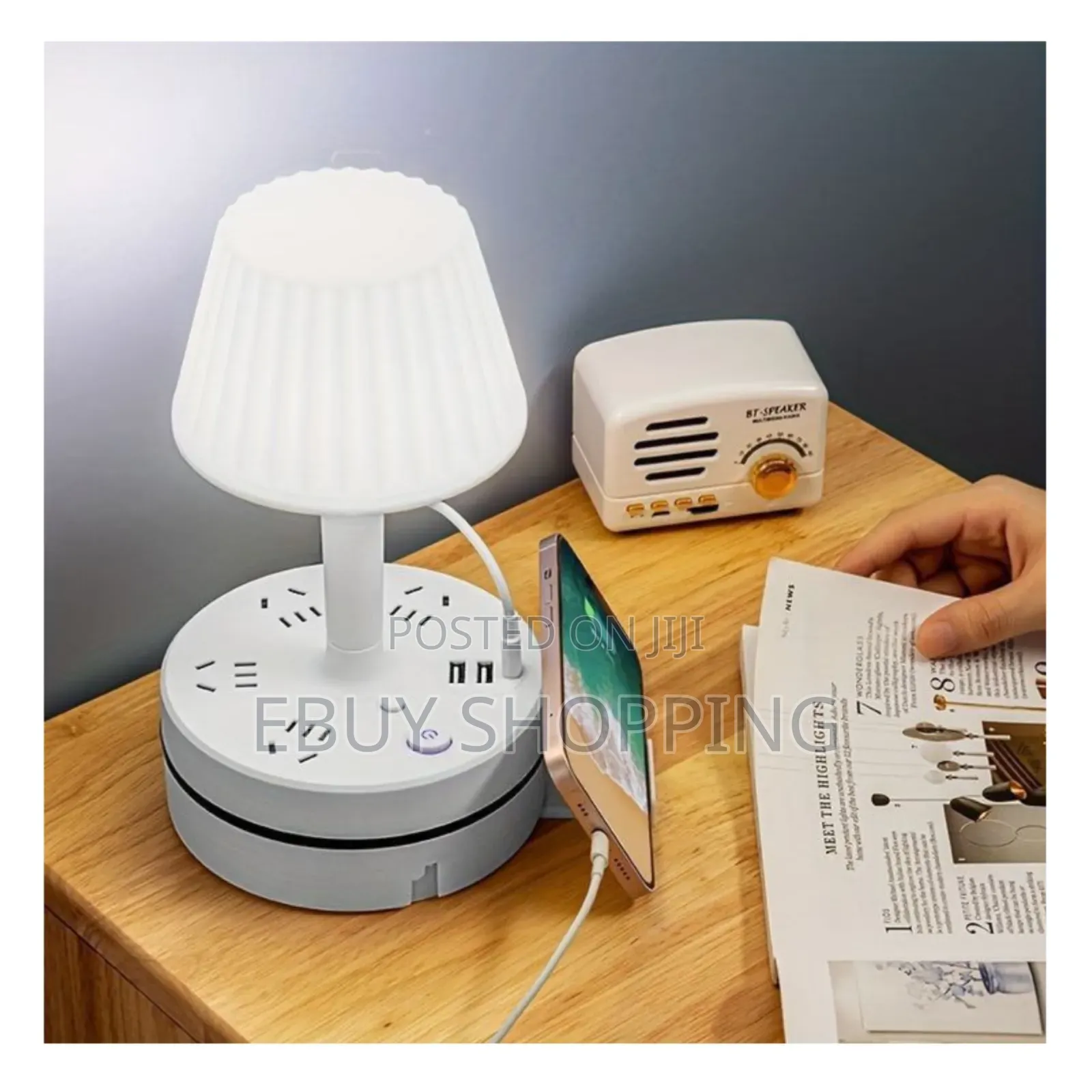 Efficient Workspace Companion – Lamp + Charger in One**