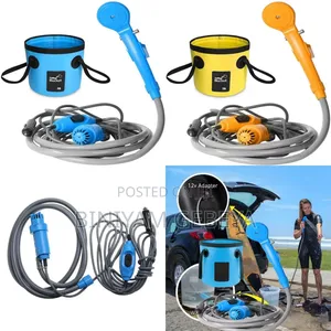 Quality ኦሪጅናል የራሱ ባልዲ ያለው12V በመኪና የሚሰራ ተንቀሳቃሽ ሻወር ፓምፕ