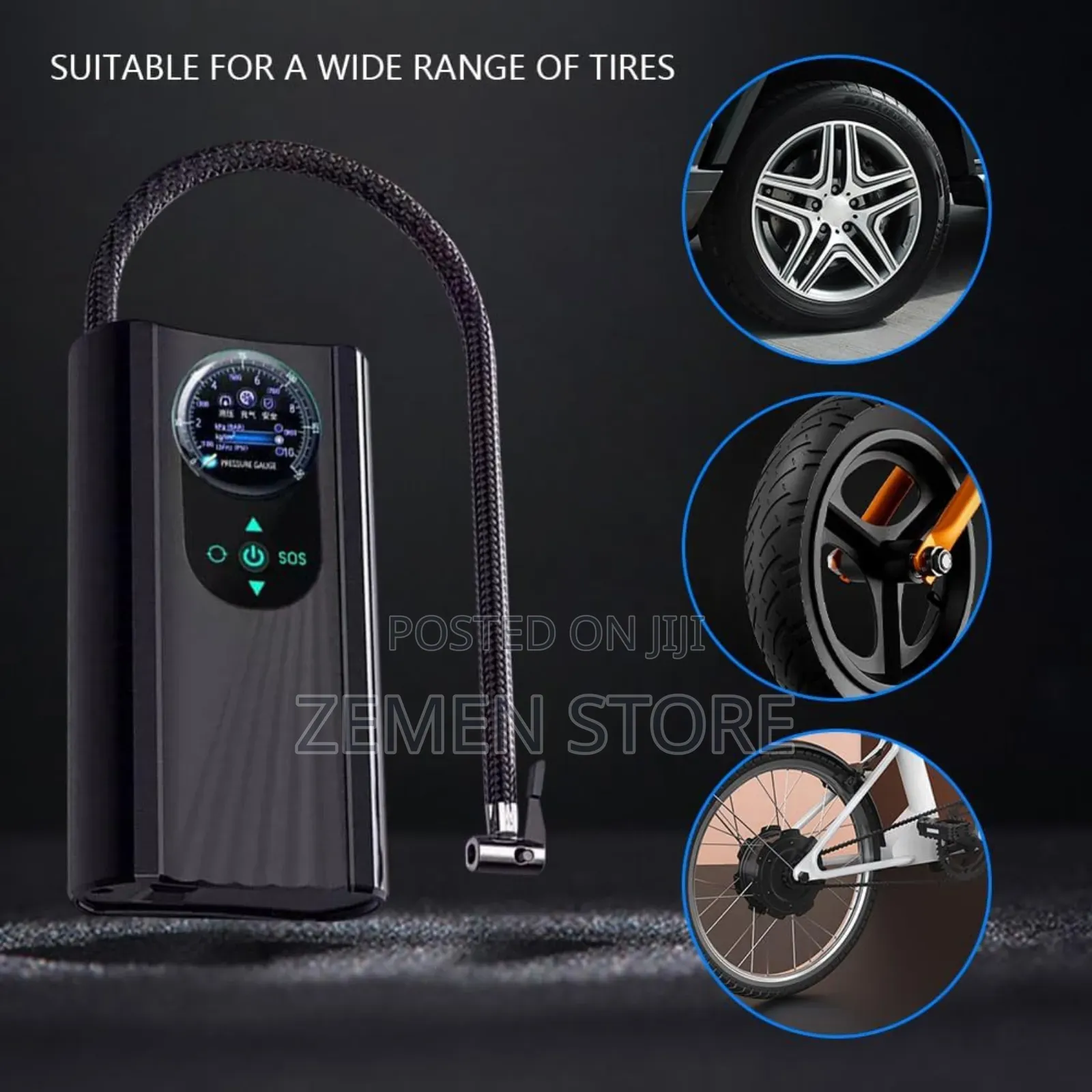 Portable Digital Air Compressor – Fast Rechargeable