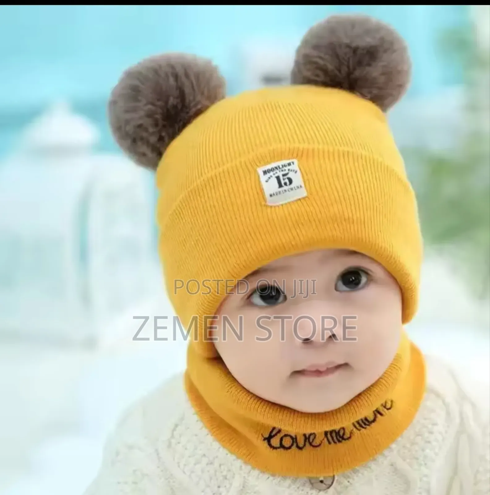 Kids' Windproof Hat Scarf Set – Warm Cozy