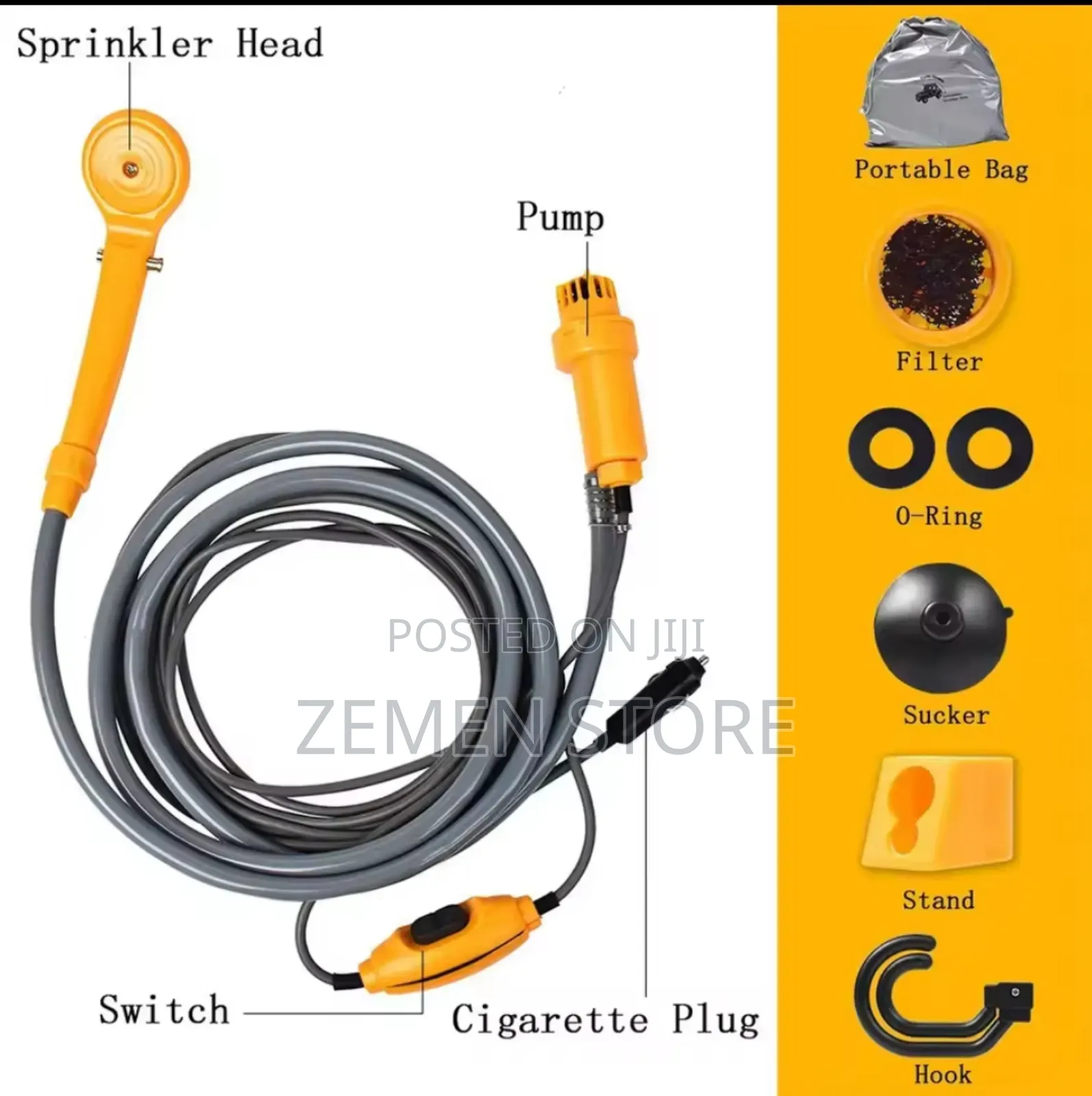 12v Portable Outdoor Shower – Camping Travel Essential