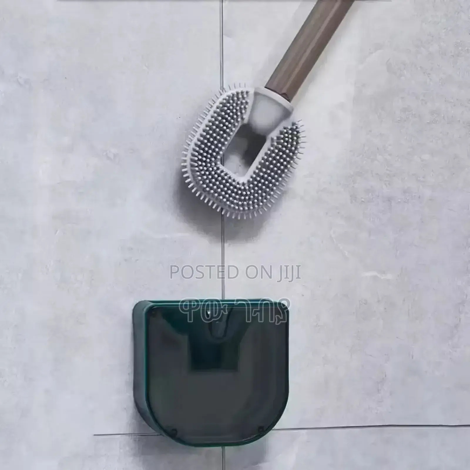 Wall-Mounted Toilet Cleaning Brush With Brush Holder