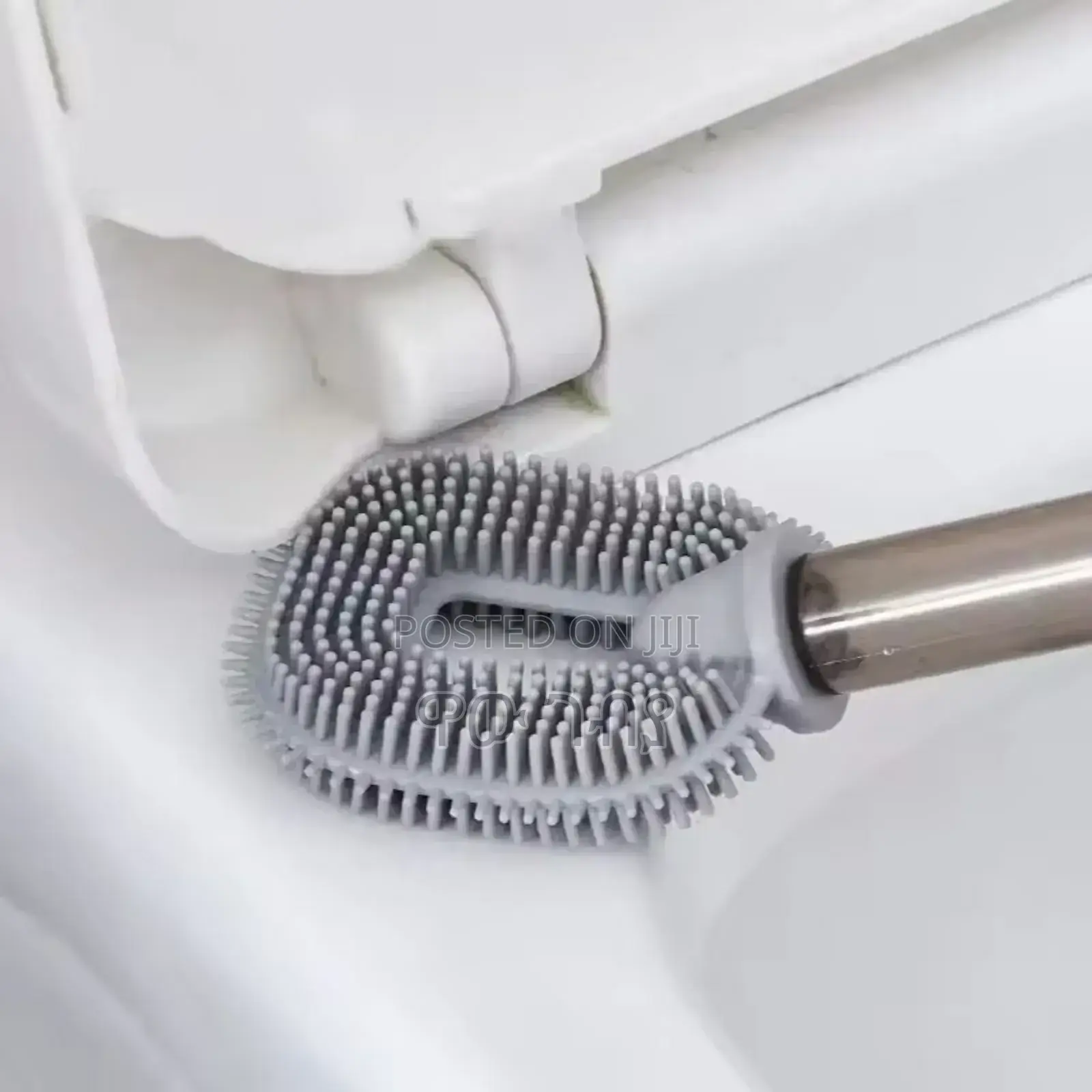 Wall-Mounted Toilet Cleaning Brush With Brush Holder