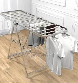 Folding Drying Rack ከወፍራም ብረት የተሰራ የ ልብስ ማስጫ