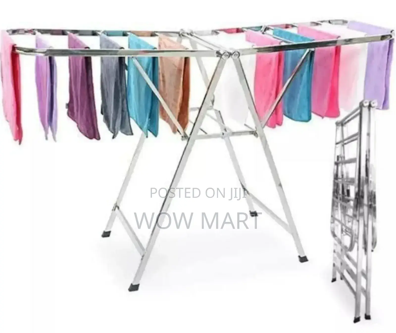 Folding Drying Rack ከወፍራም ብረት የተሰራ የ ልብስ ማስጫ