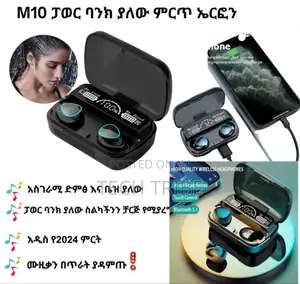 Photo - M10 2023 Model Earbud With Powerbank Flashlight Freedelivery