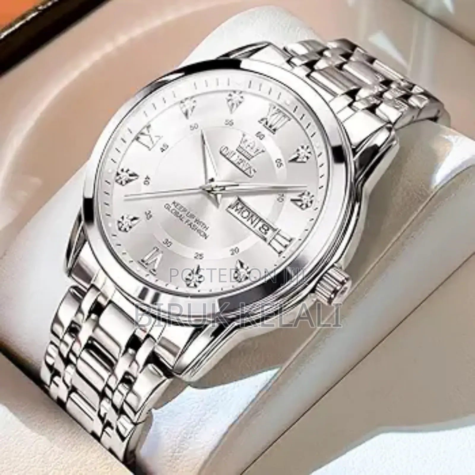 Olevs Full Silver Watch