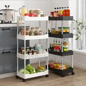 4-layer Movable Kitchen Storage Rack/Shelf