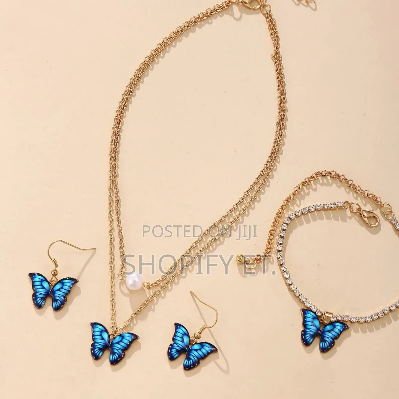  3pcs Butterfly Necklace