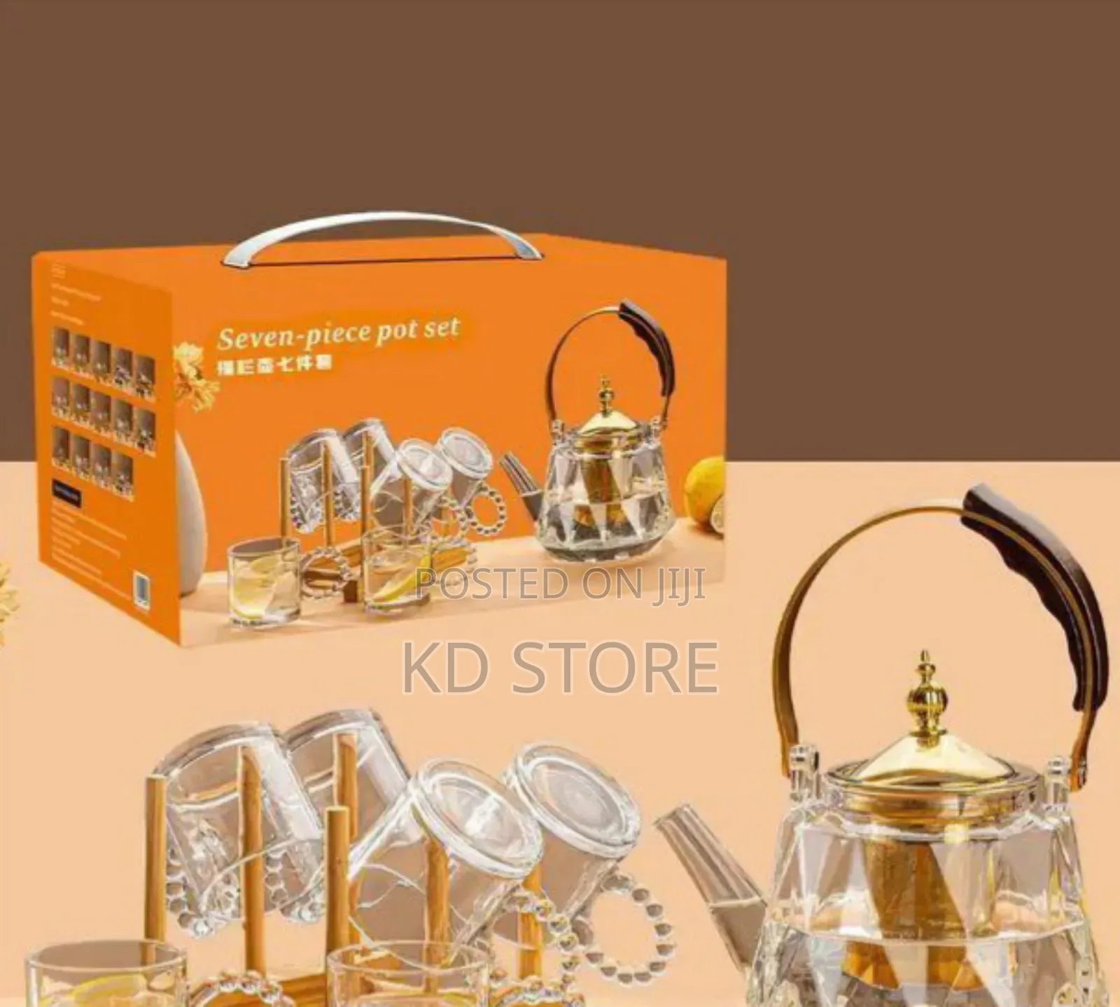 የሚያምሩ የሻይ ማቅረቢያ 7set Tea Pot Complet