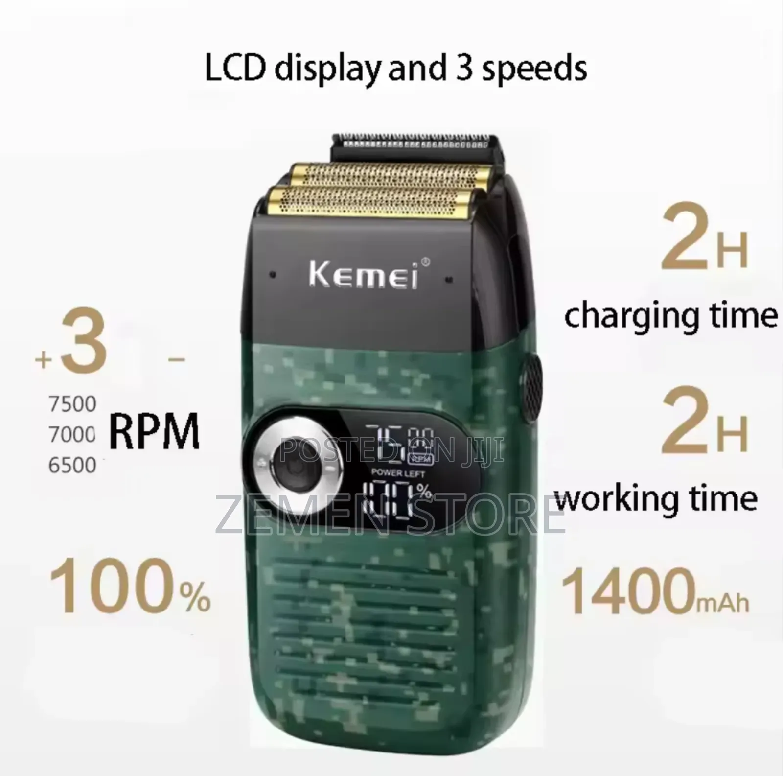 2-in-1 Kemei KM-2026 Electric Shaver Trimmer