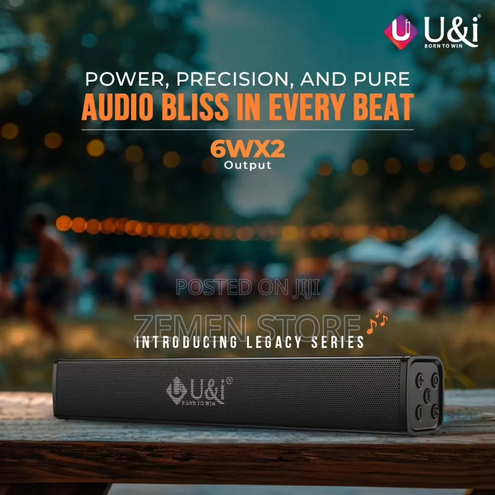 U I Legacy Series Wireless Soundbar – 6W X 2 Output