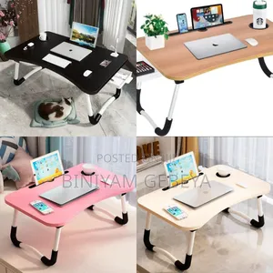 High Quality ታብሌት ማስቀመጫ ያለው Laptop Table With Cup Holder