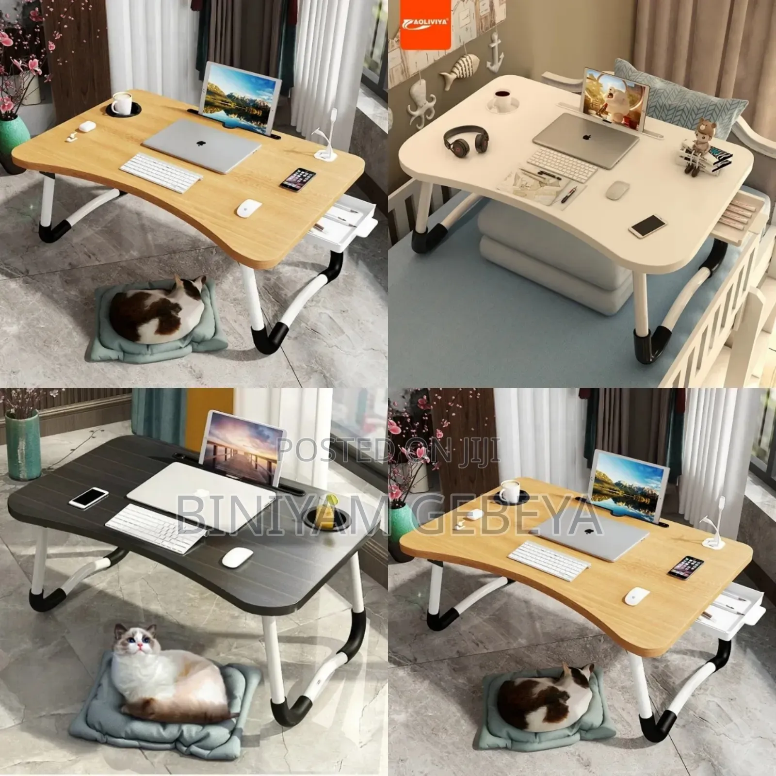 Original USA Laptop Table ከቦታ መንቀሳቀስ ሚችል Tablet ማስቀመጫ ያለው