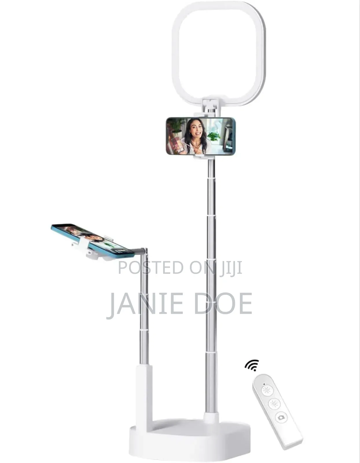 Two Phones Live Stream in Sync, Free to Adjust Angle/Height