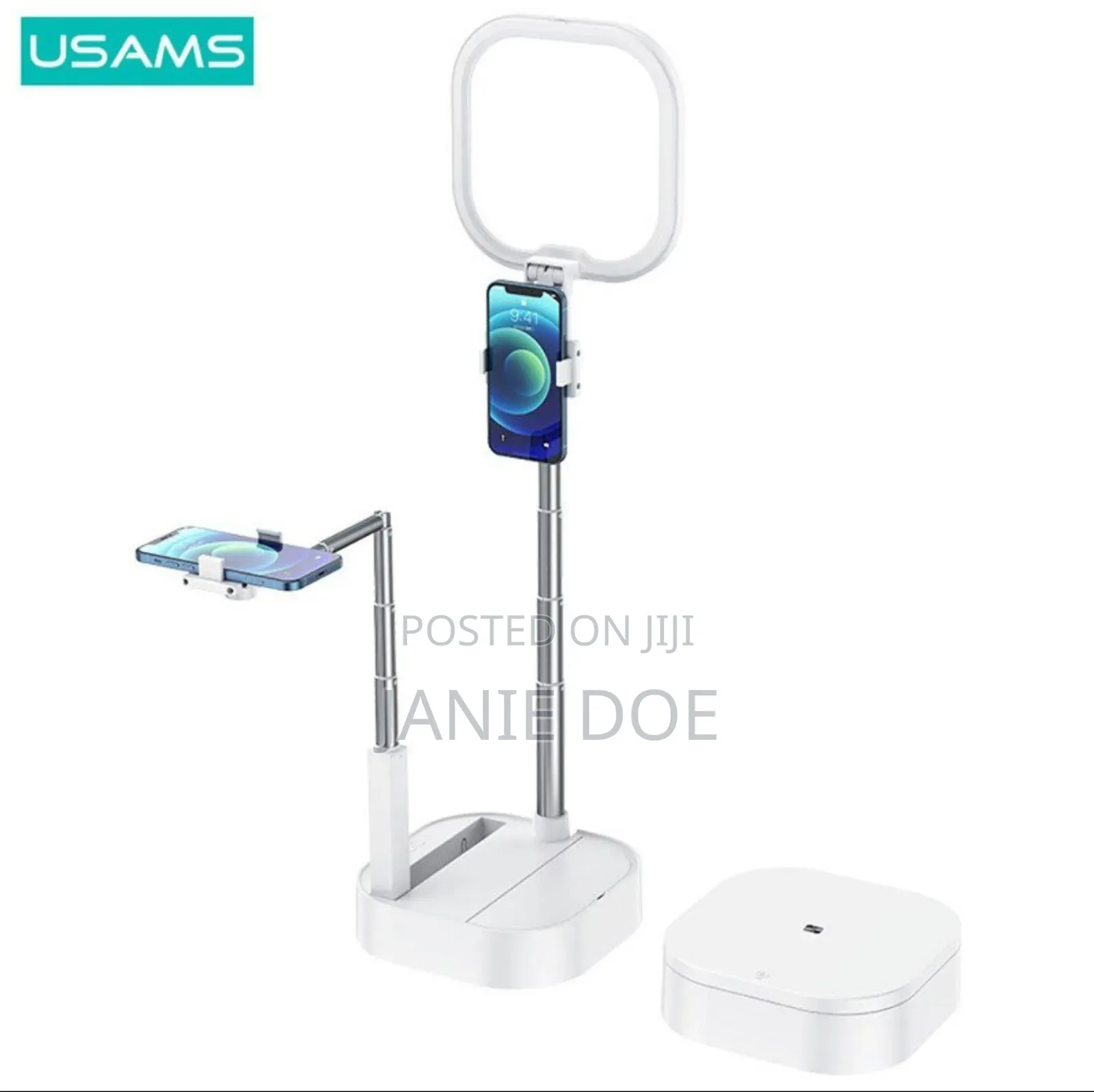 Two Phones Live Stream in Sync, Free to Adjust Angle/Height