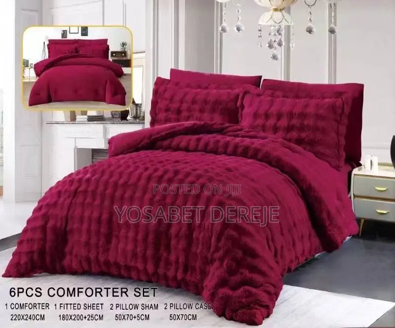 ጥራት ያላቸው የኮተን ኮምፈርት ይዘንላቹ መጥተናል Quality 6 PCS Comforter