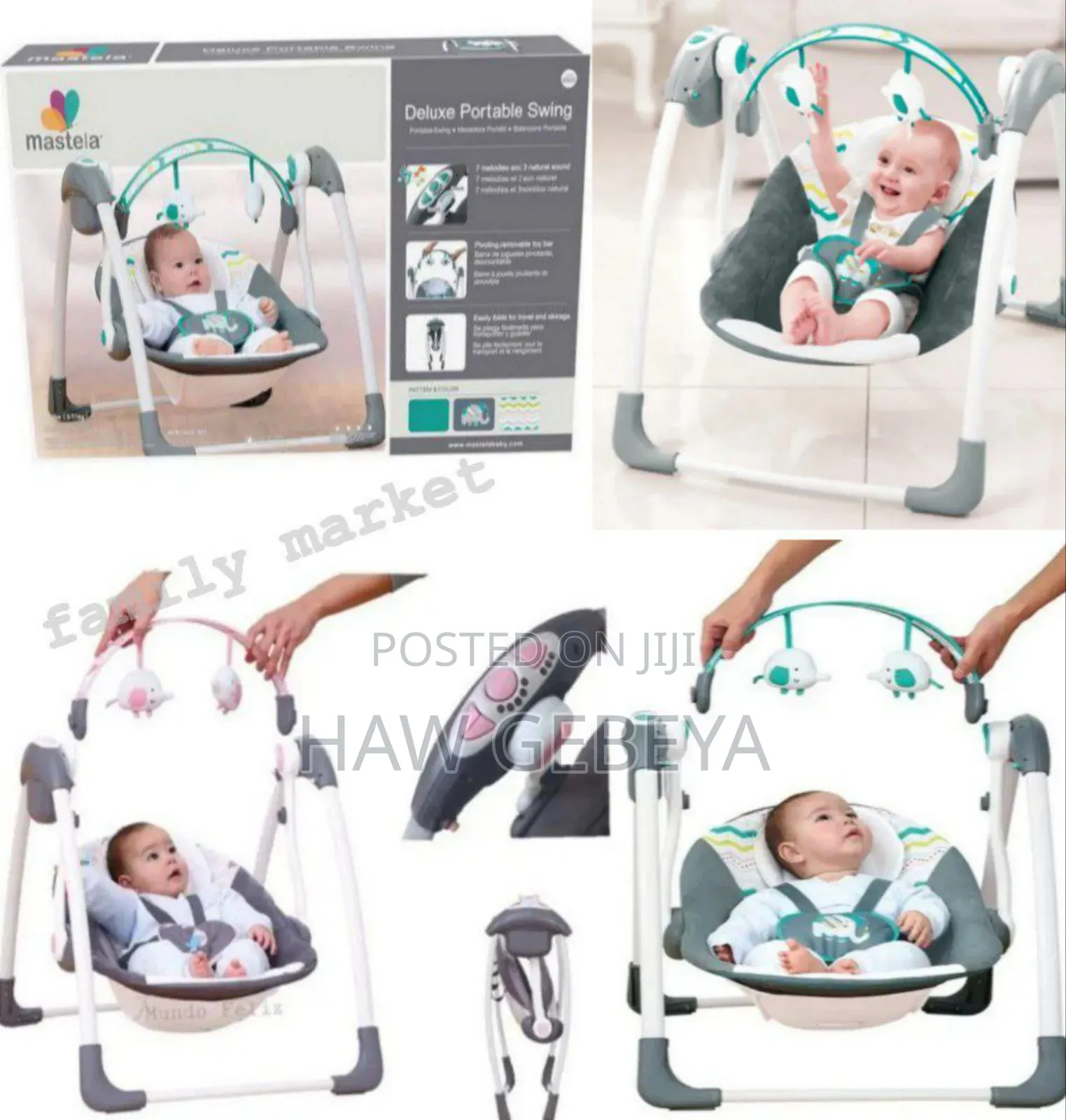 Mastela Deluxe Portable Swing With Music