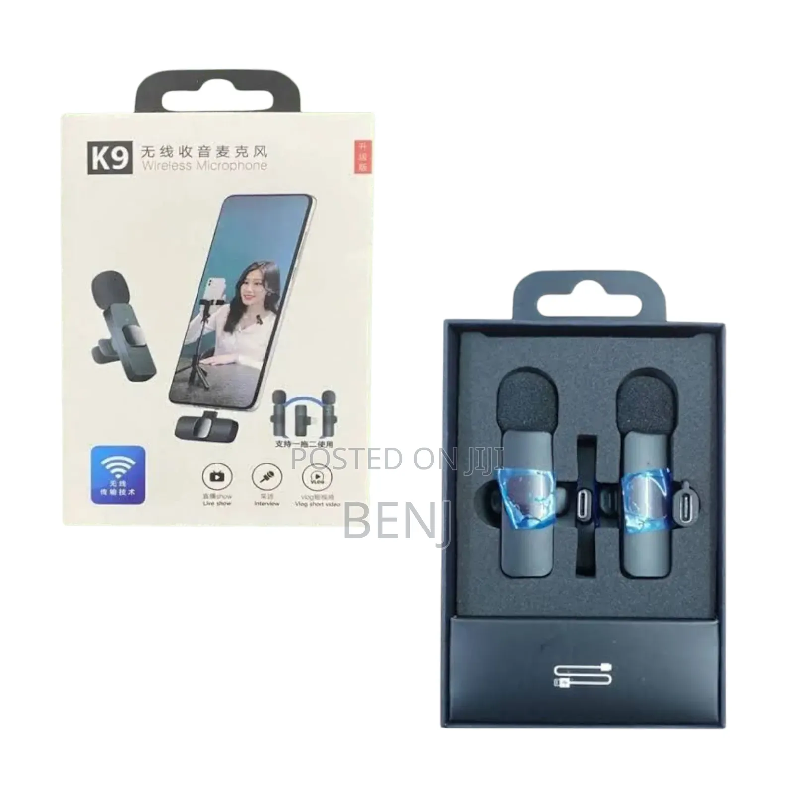 Wireless Dual Microphone | Ios | Android Usb-C | 2 Mics