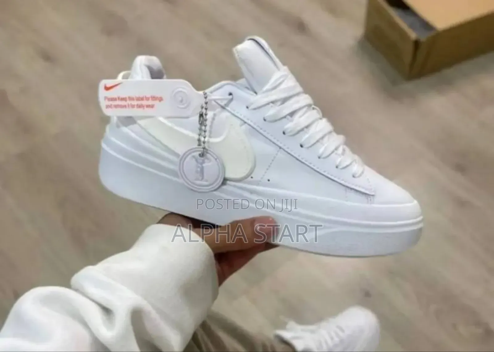 Nike Blazer Flat Phantom Low Top ‘Triple White’ Shoe