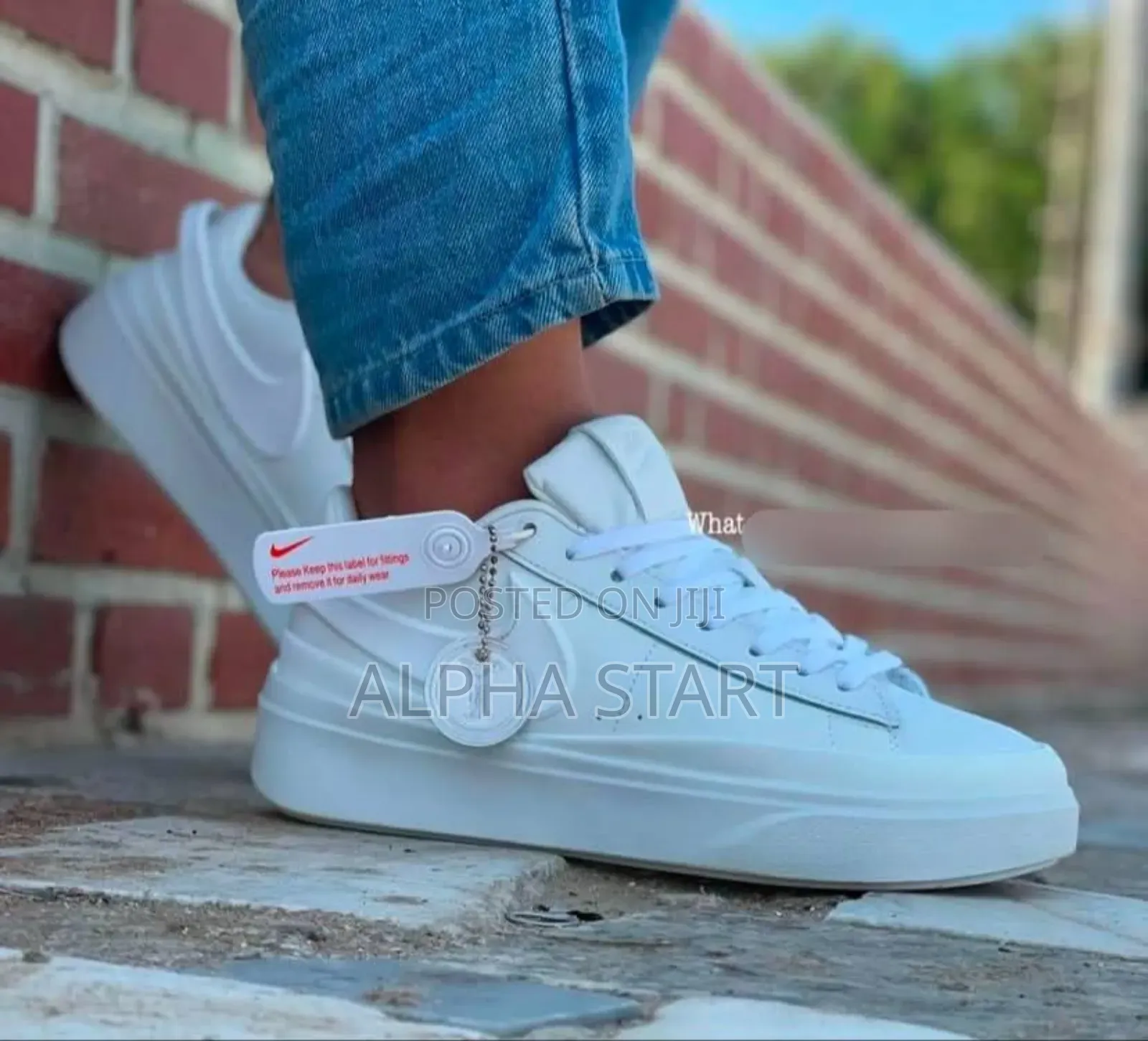 Nike Blazer Flat Phantom Low Top ‘Triple White’ Shoe