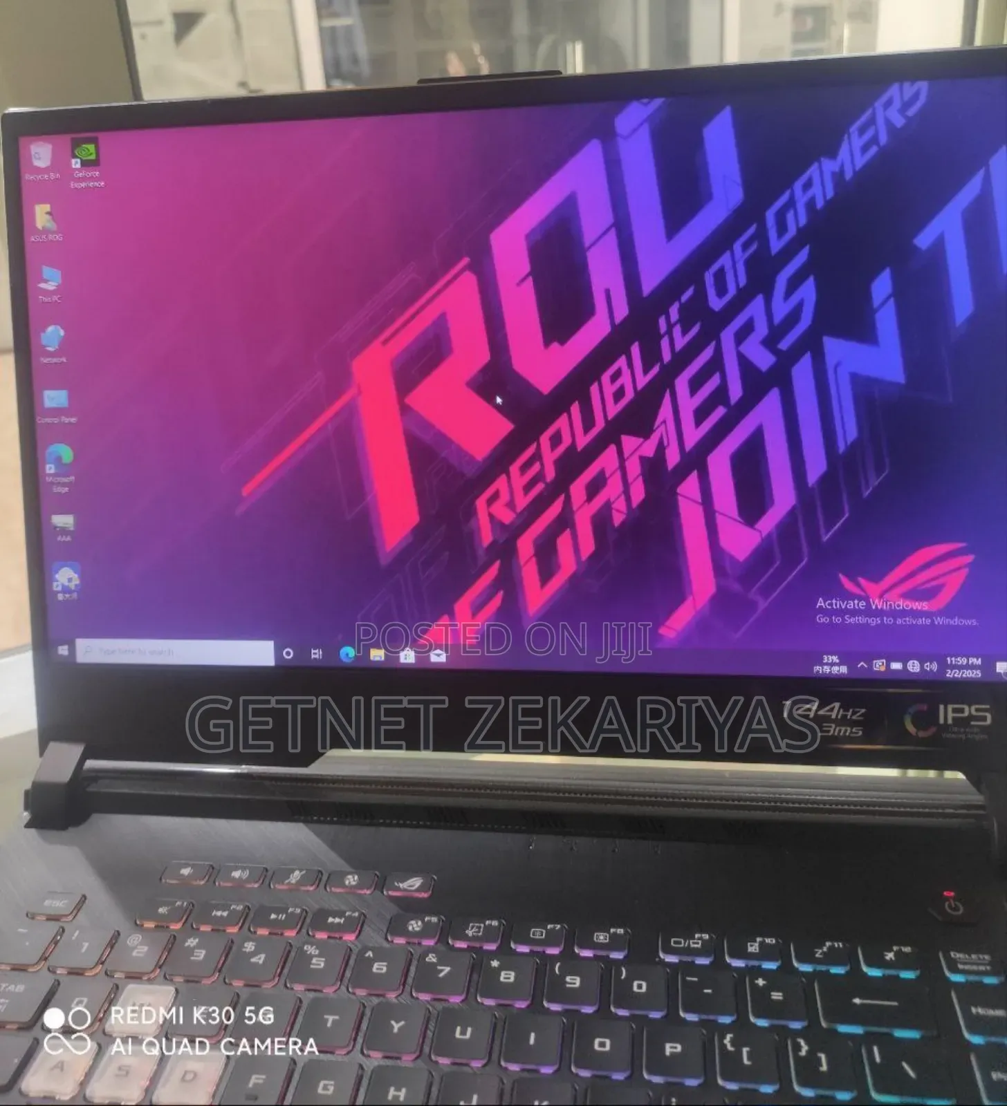 New Laptop Asus ROG Strix G15 16GB Intel Core I7 SSD 512GB