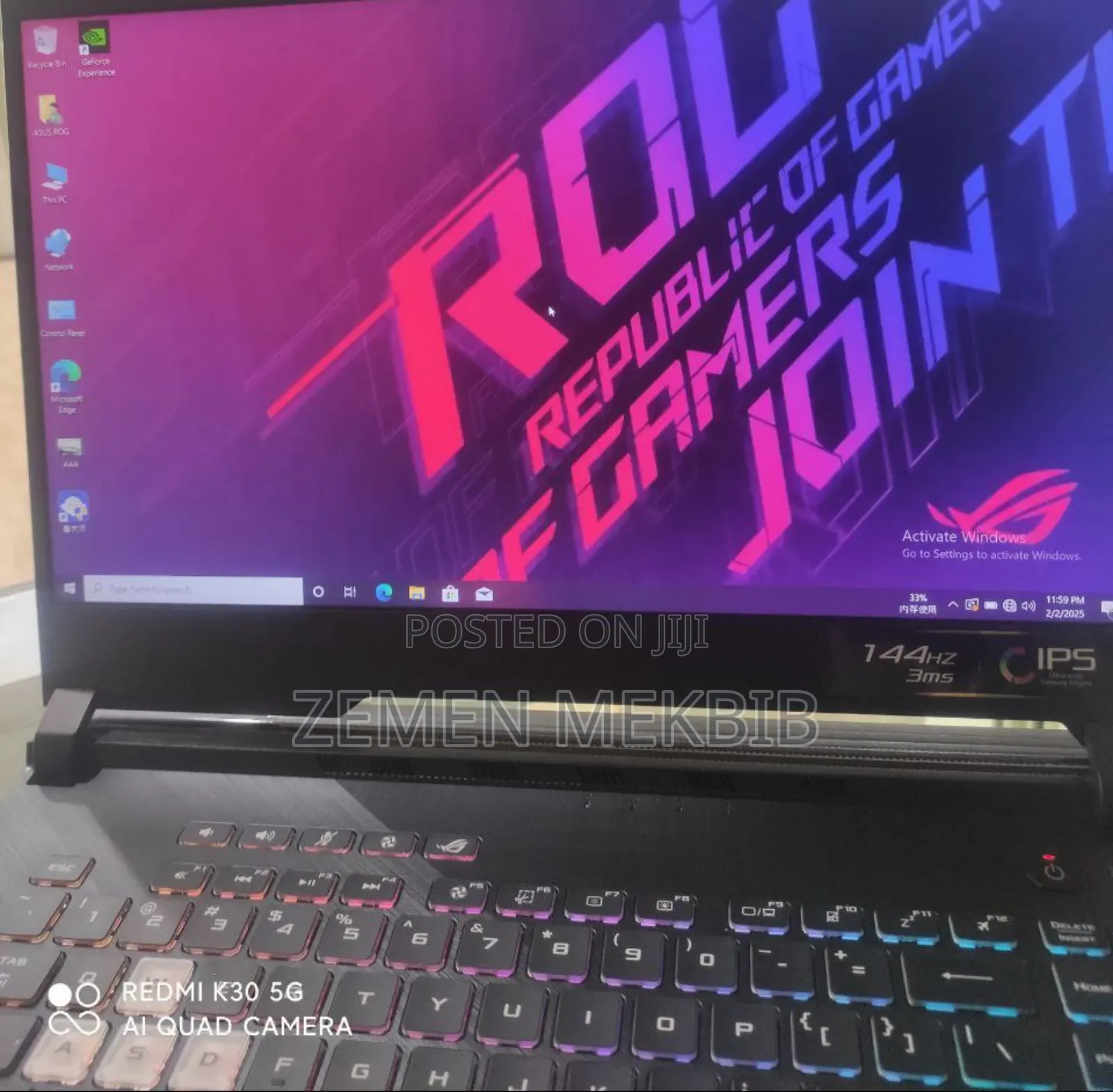 New Laptop Asus ROG Strix G15 16GB Intel Core I7 SSD 512GB