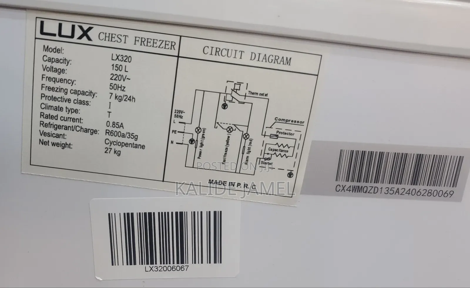 Lux Chest Freezer 320