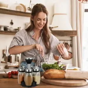 Photo -  7pcs Rotating Spice Rack 
 የጥራጥሬ ማስቀመጫ
