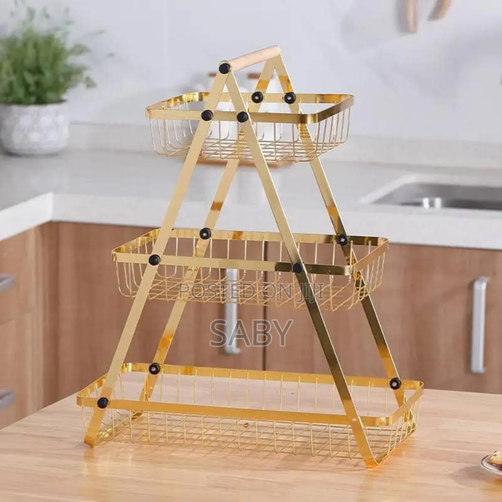 Golden And Black Fruit Basket Layer