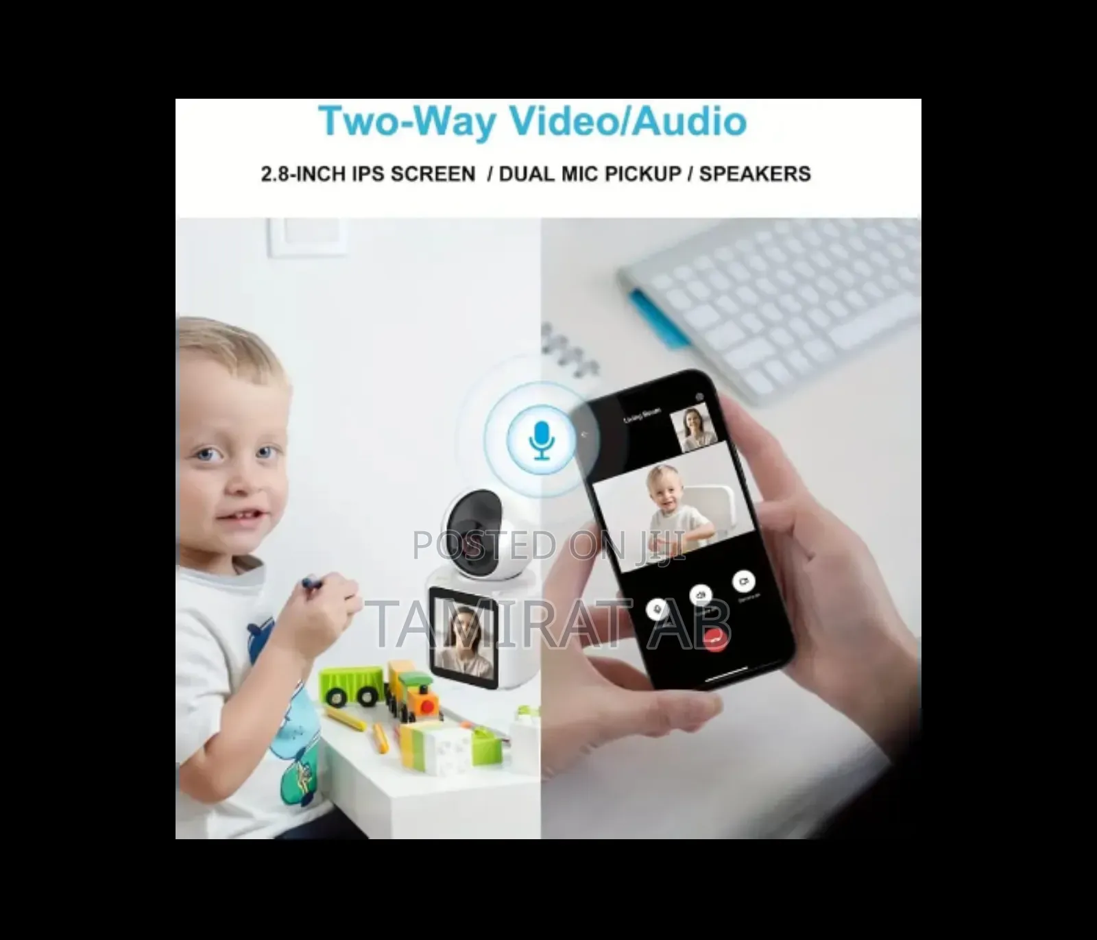 Video Calling Home Smart Camera With 2.8 Inch HD Screen