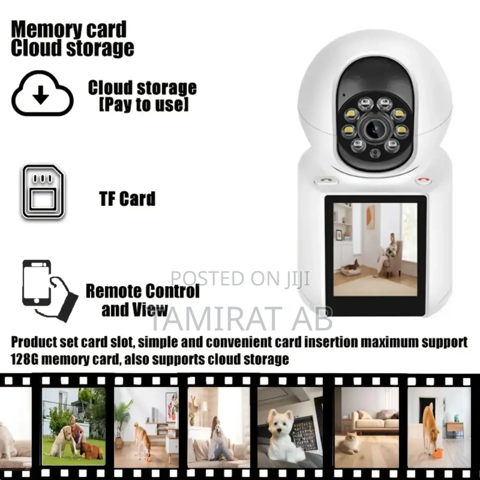 Video Calling Home Smart Camera With 2.8 Inch HD Screen