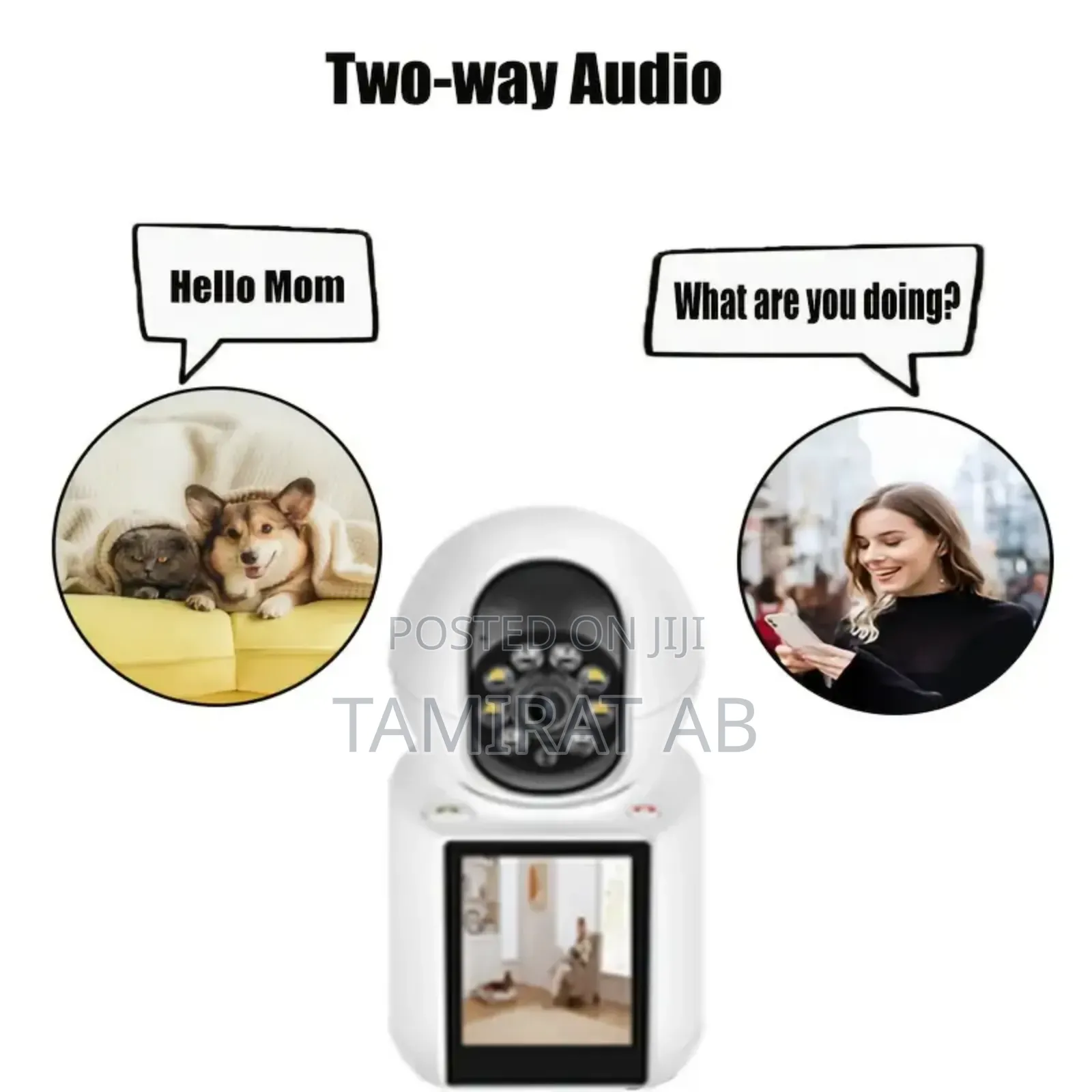 Video Calling Home Smart Camera With 2.8 Inch HD Screen