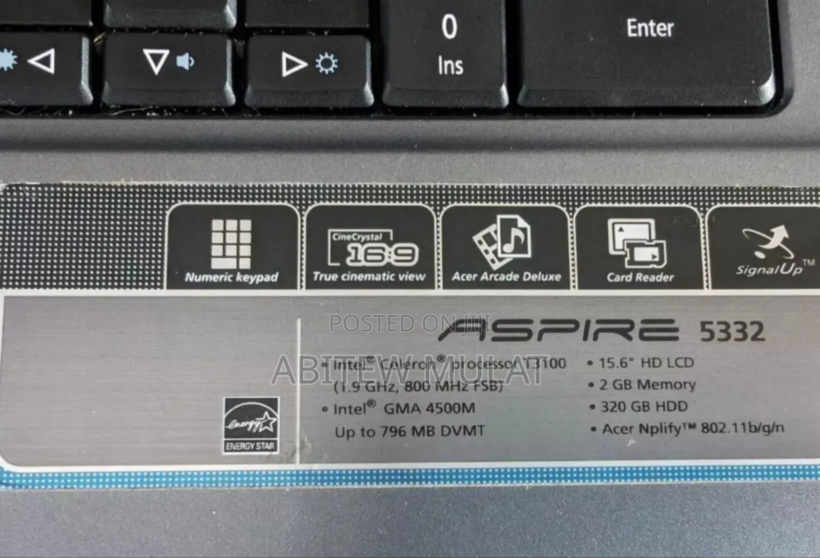 New Laptop Acer Aspire 1100X 2GB Intel Celeron HDD 160GB