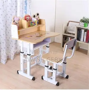 Photo - Colorful Baby Study Table Chair Set Adjustable Fun Design