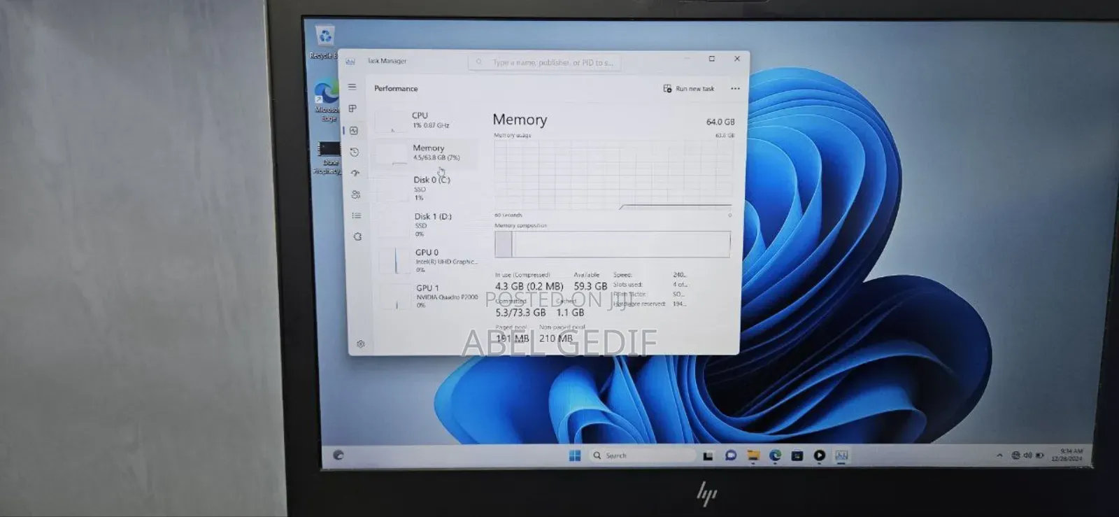 New Laptop HP ZBook 15u 64GB Intel Core I7 SSD 512GB
