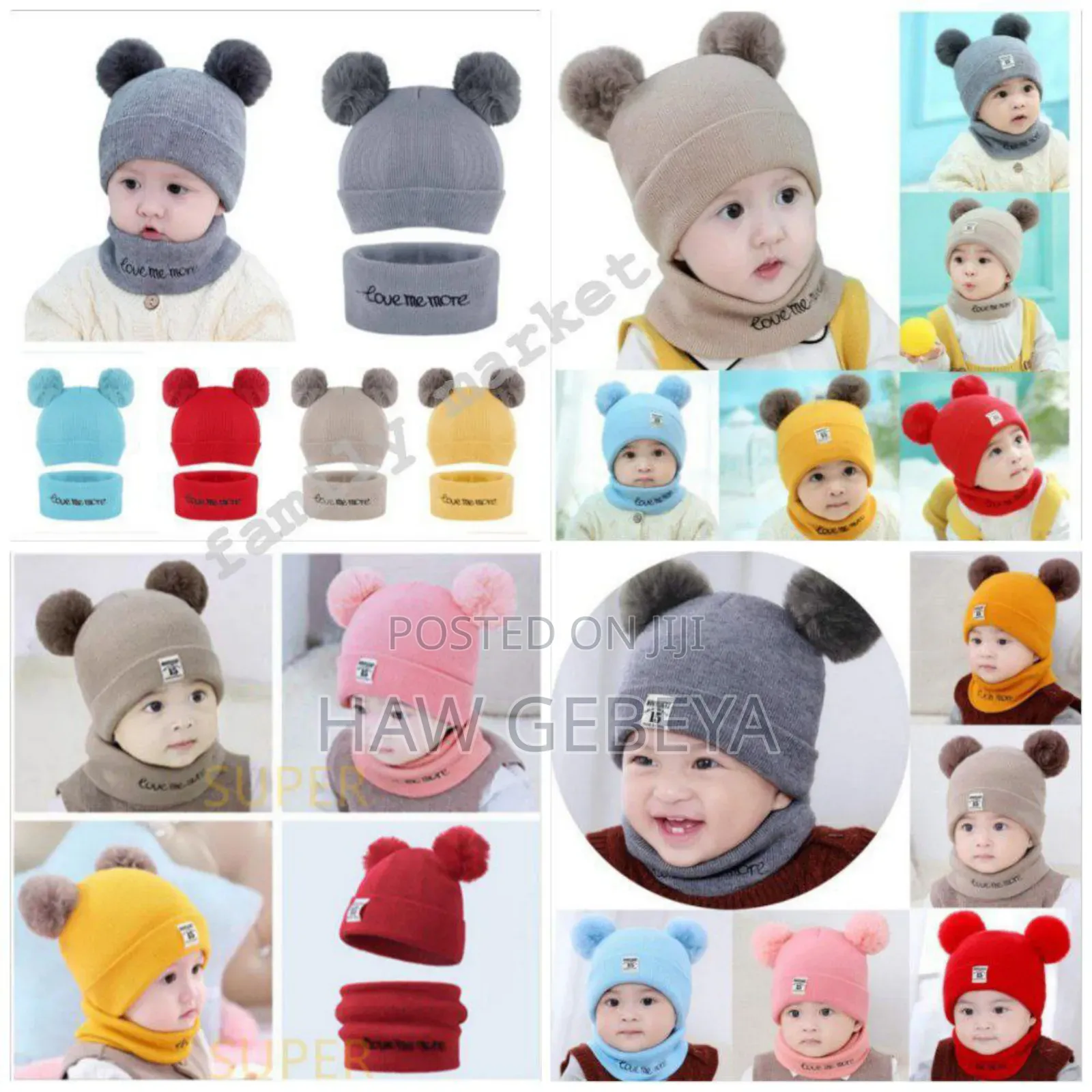 ከፍተኛ ጥራት ያለው.የህፃን ልጅ ( ኮፍያ እና ስካርቭ) 100% Cotton