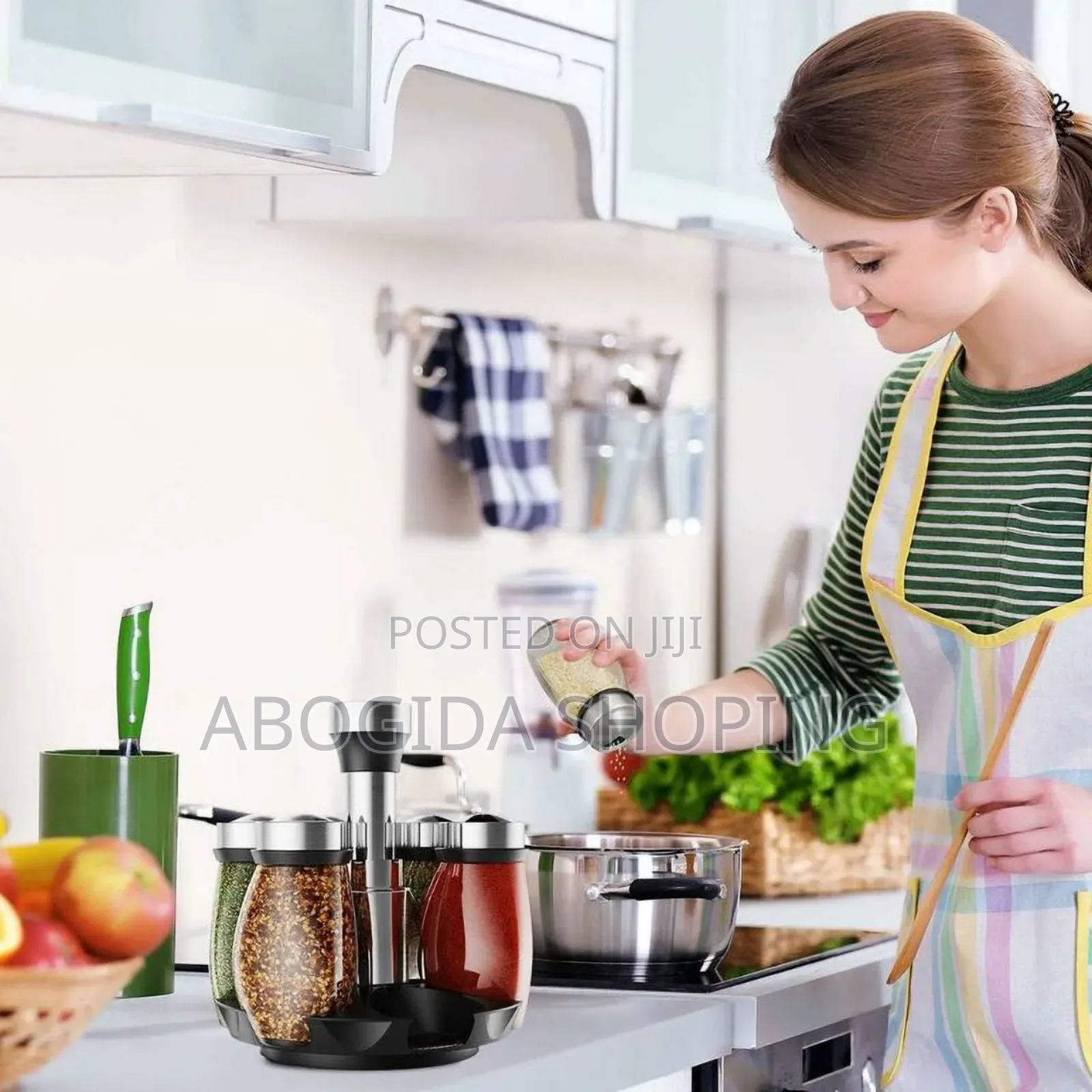 7pcs Rotating Spice Rack 
 የጥራጥሬ ማስቀመጫ